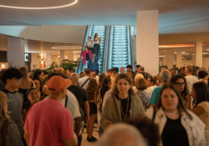 Gran afluencia de visitantes en el interior de Paseo del Mar, nuevo centro de ocio y restauración en Torrevieja