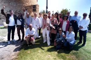 Tour de la Torre del Moro durante el evento de lanzamiento de Miss Flamingo